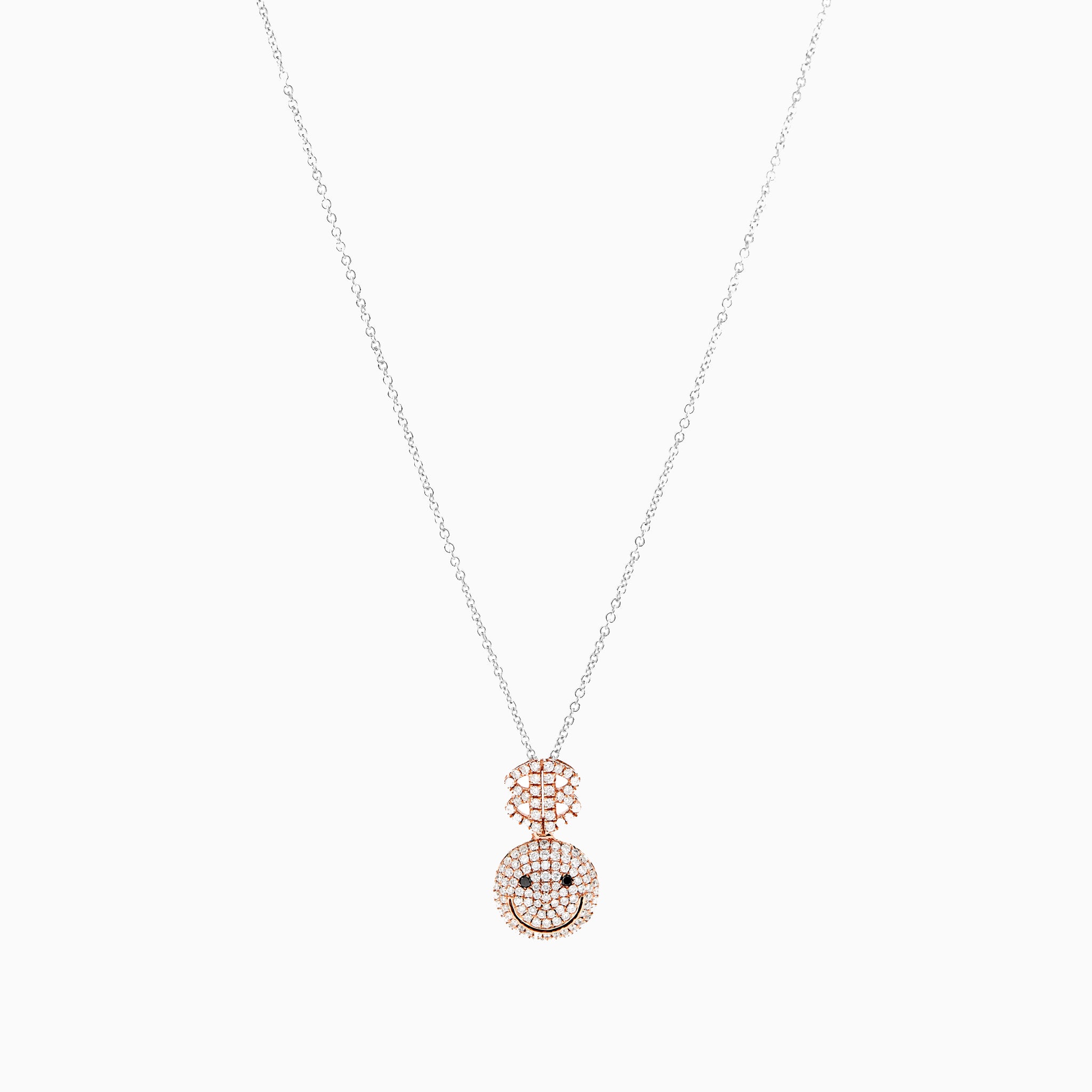 2B Happy All Pave Small Pendant Rose Gold