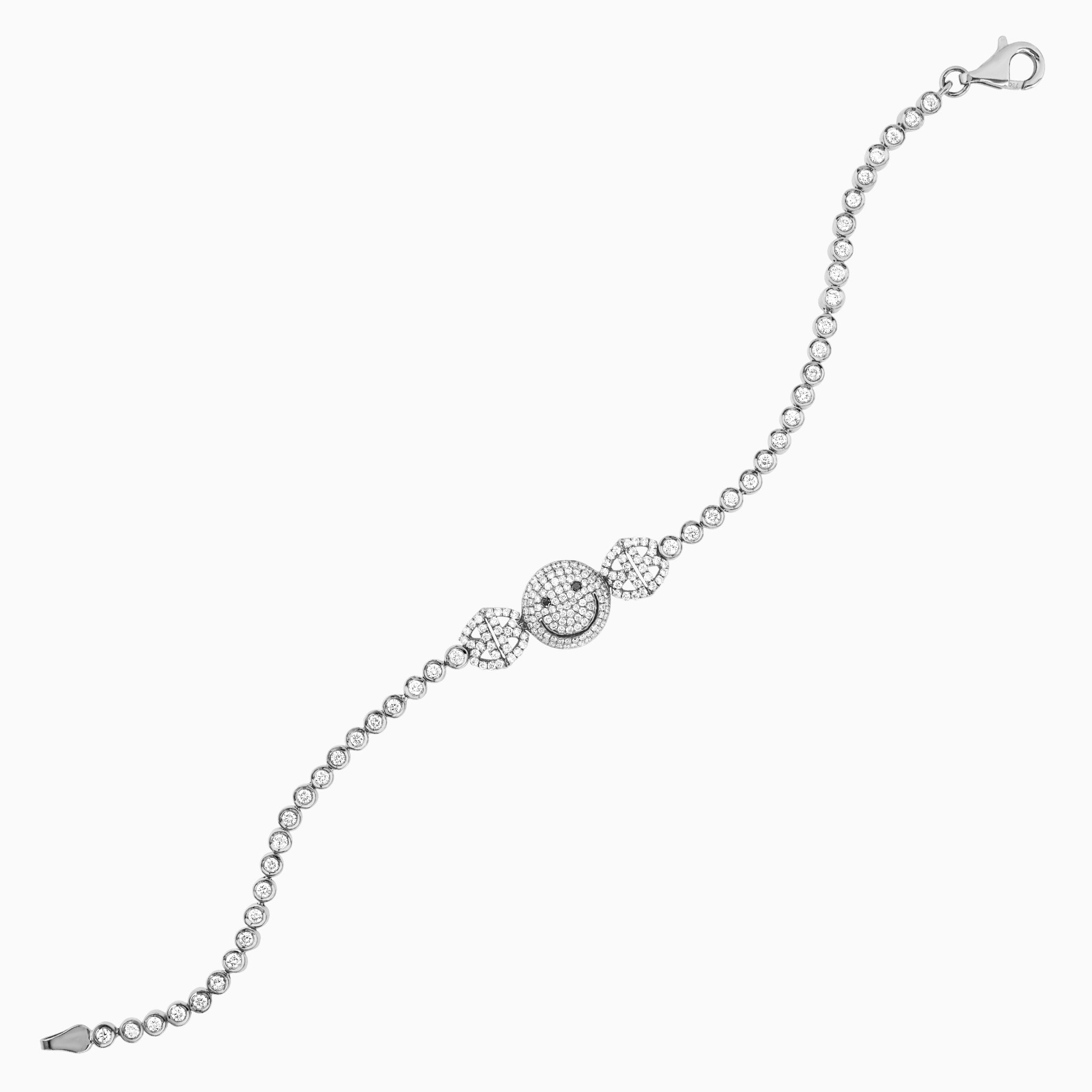 2B Happy All Pave Small One Face Bracelet
