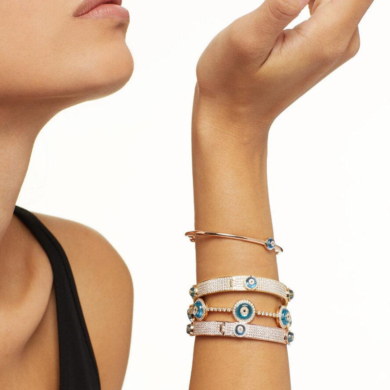 Against Evil Eye Open Spring Cuff Lorraine Schwartz Pop Up Store